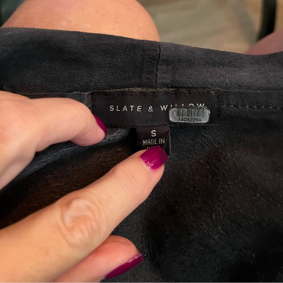 Slate and willow new leather jacket small - Picture 4 of 5